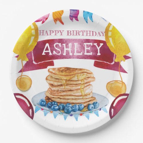 Pancake and Pajamas Birthday Paper Plates