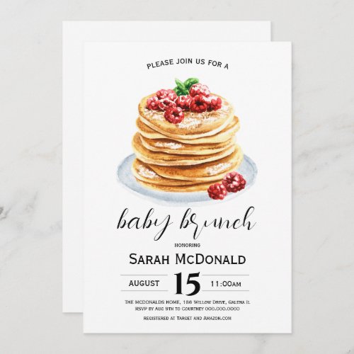 Pancake Baby Brunch Invitation