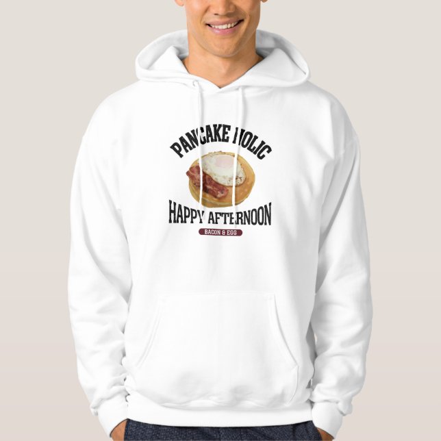 pancake bacon egg (vintage style) hoodie (Front)
