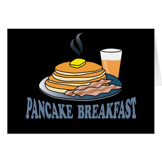 Pancake Bacon Juice Fundraiser Cards (Front Horizontal)