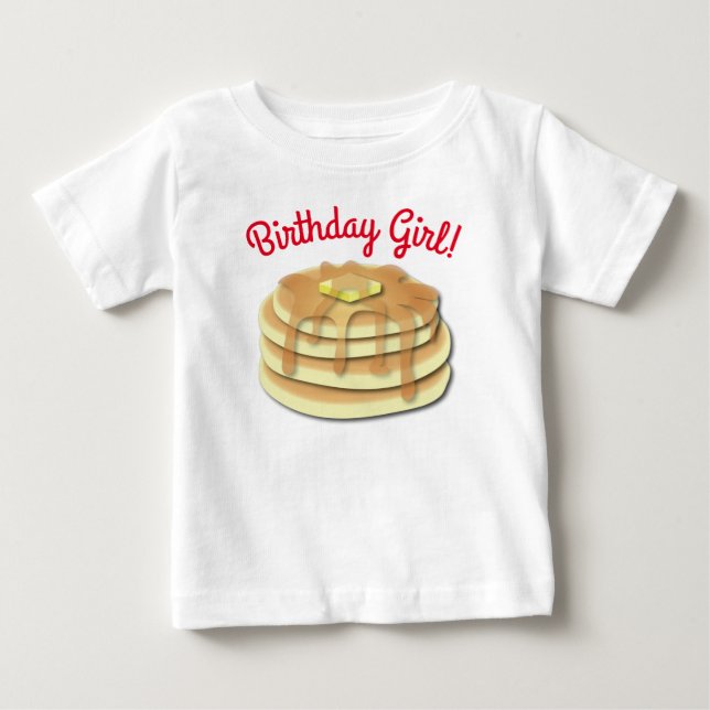 Pancake Birthday Party Baby T-Shirt (Front)