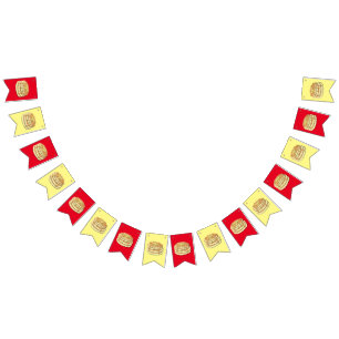 Pancake Birthday Party Flapjack Cute Kids Bunting Flags