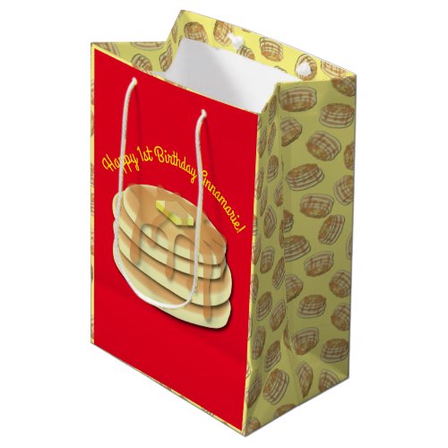 Pancake Birthday Party Flapjack Cute Kids Medium Gift Bag