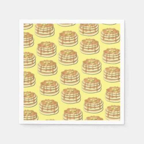 Pancake Birthday Party Flapjack Cute Kids Napkins