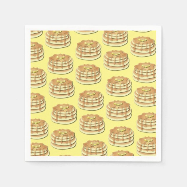Pancake Birthday Party Flapjack Cute Kids Napkins (Front)