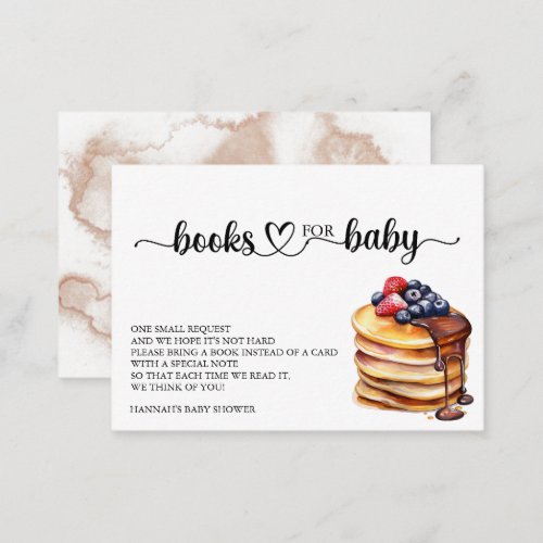 Pancake  Books for Baby Enclosure Card