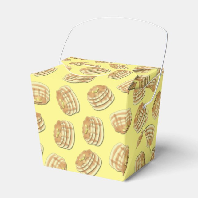 Pancake Breakfast Brunch Birthday Party Kids Favor Boxes (Front Side)
