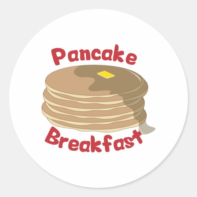 Pancake Breakfast Classic Round Sticker (Front)