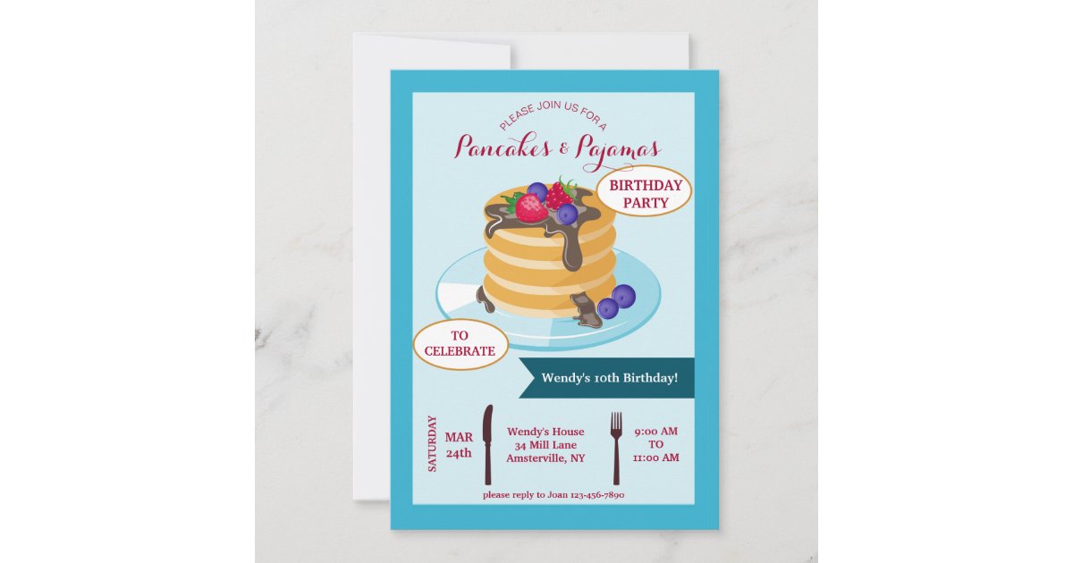Pancake Breakfast Invitation Zazzle