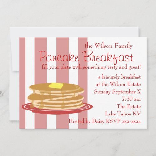 Pancake Breakfast Invitation