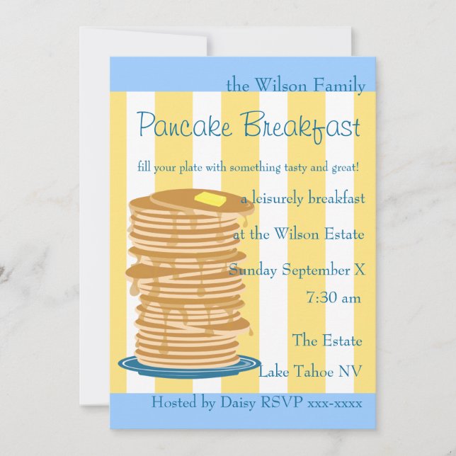 Pancake Breakfast Invitation (Front)