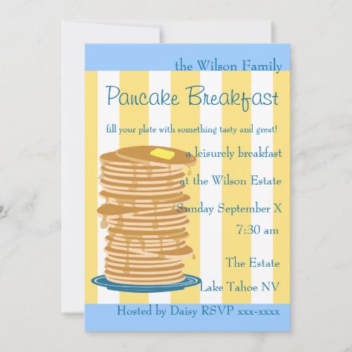 Pancake Breakfast Invitation