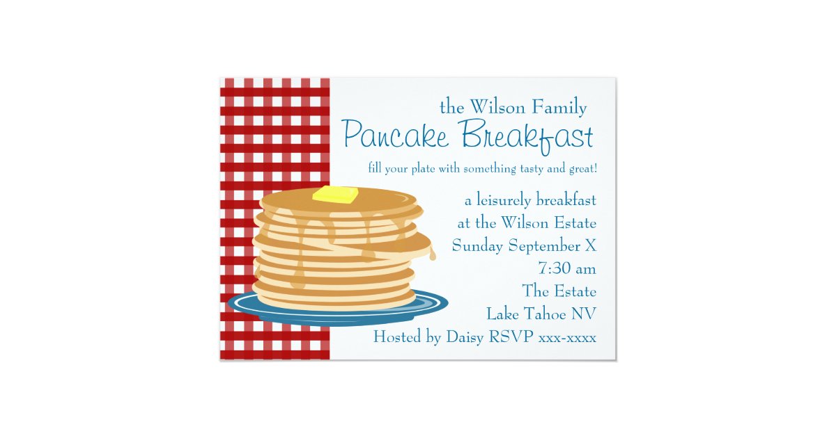 Pancake Breakfast Invitation