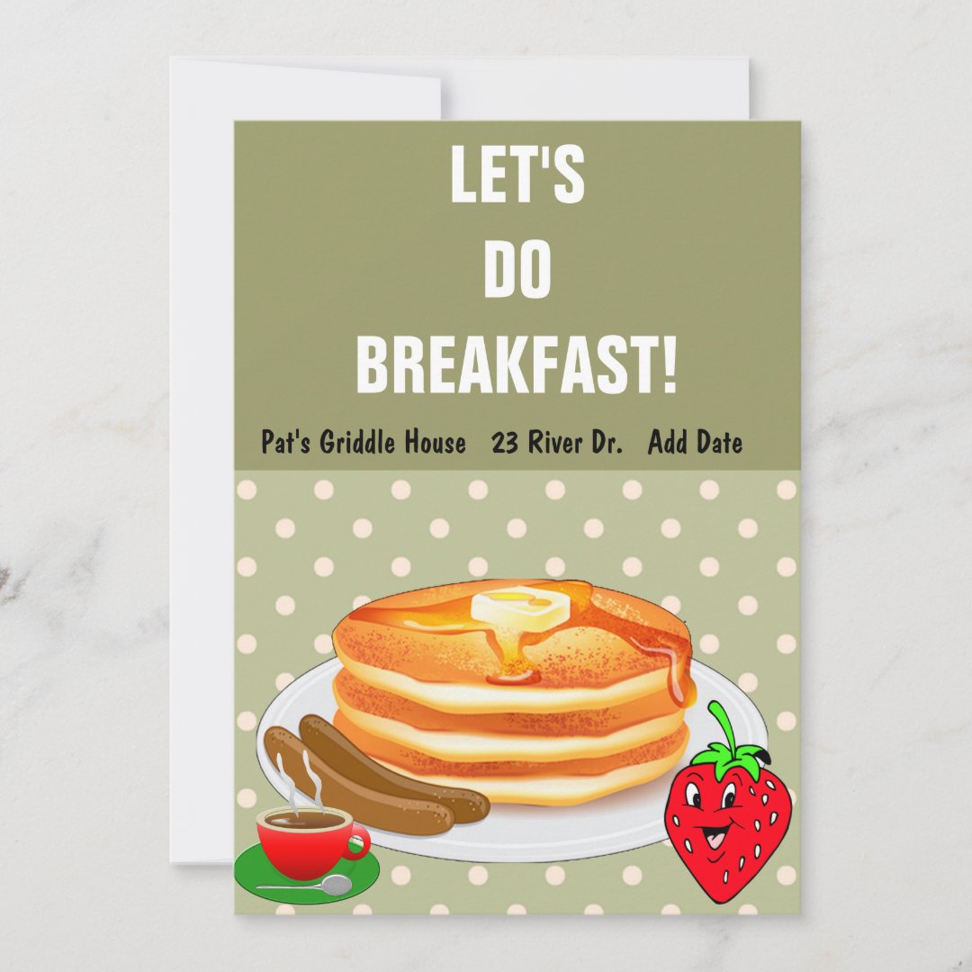 Pancake Breakfast Invitations Zazzle