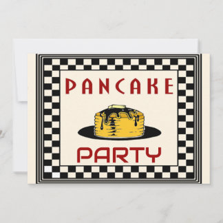 Pancake Breakfast Invitations, Vintage Style Invitation