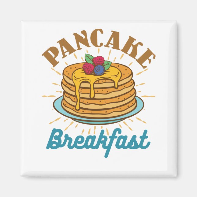 Pancake Breakfast Vintage Pancakes Lover Magnet (Front)