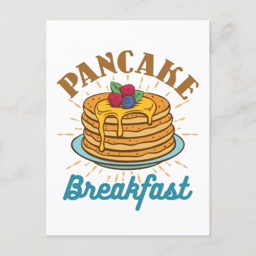 Pancake Breakfast Vintage Pancakes Lover Postcard