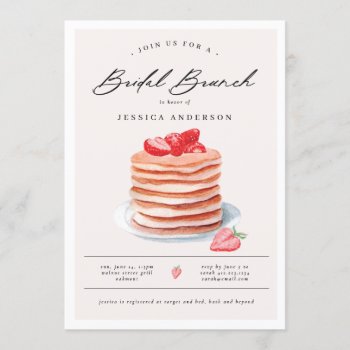 Pancake Bridal Brunch Bridal Shower Invitation by blush_printables at Zazzle