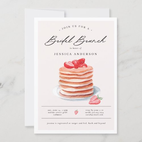 Pancake Bridal Brunch Bridal Shower Invitation