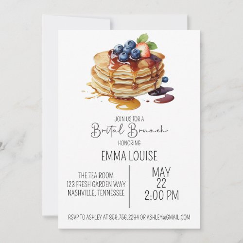 Pancake Bridal Brunch Invitation