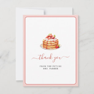Pancake Brunch Bridal shower Flat Thank You Card
