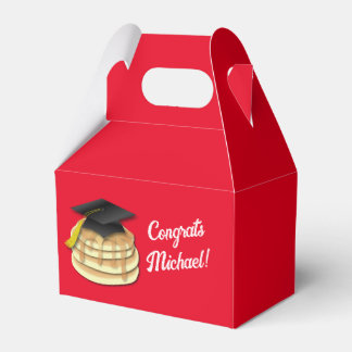 Pancake Brunch Graduation Party Invitation Favor Boxes