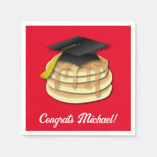 Pancake Brunch Graduation Party Invitation Napkins