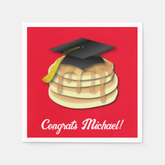 Pancake Brunch Graduation Party Invitation Napkins