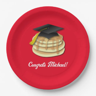 Pancake Brunch Graduation Party Invitation Paper Plates