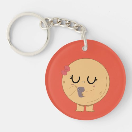 Pancake Calling For Choco Funny Couple Keychain