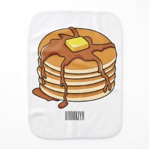 Pancake cartoon illustration  baby burp cloth