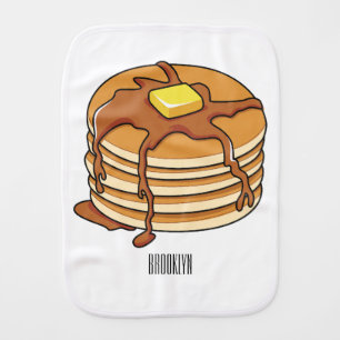 Pancake cartoon illustration baby burp cloth
