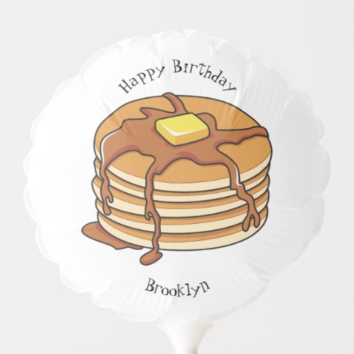 Pancake cartoon illustration balloon