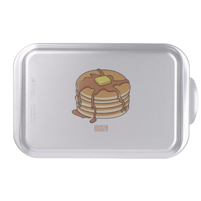 Pancake cartoon illustration  cake pan (Front)