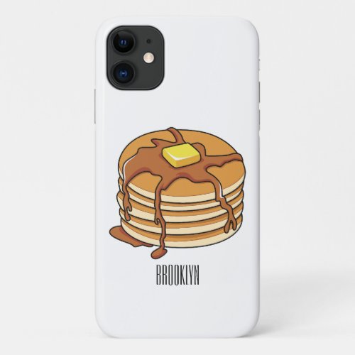Pancake cartoon illustration  iPhone 11 case