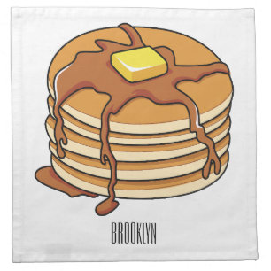 Pancake cartoon illustration  cloth napkin