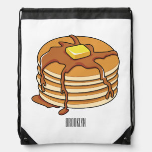 Pancake cartoon illustration  drawstring bag