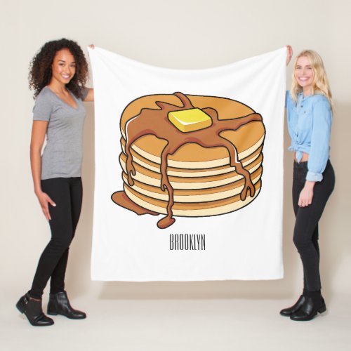 Pancake cartoon illustration  fleece blanket