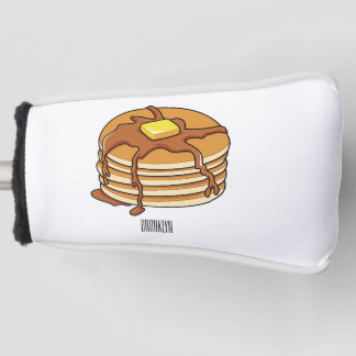 Pancake cartoon illustration  golf head cover
