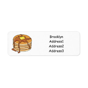 Pancake cartoon illustration label