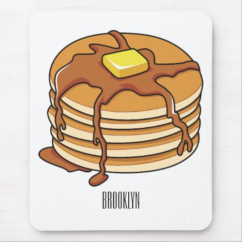 Pancake cartoon illustration  mouse pad