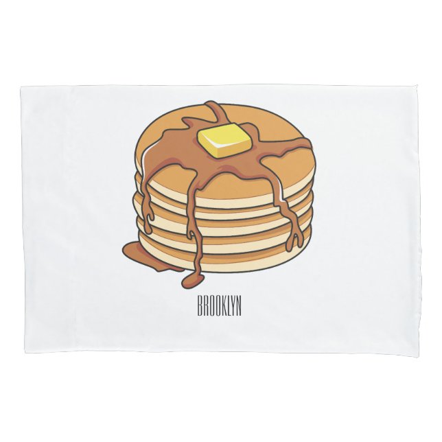 Pancake cartoon illustration  pillow case (Front)