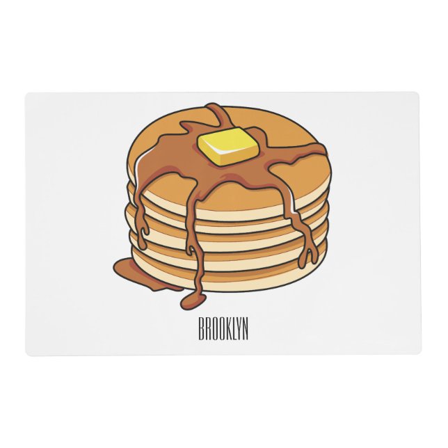 Pancake cartoon illustration  placemat (Front)