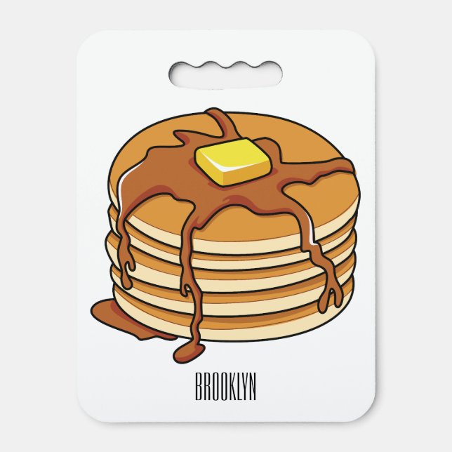 Pancake cartoon illustration  seat cushion (Front Vertical)