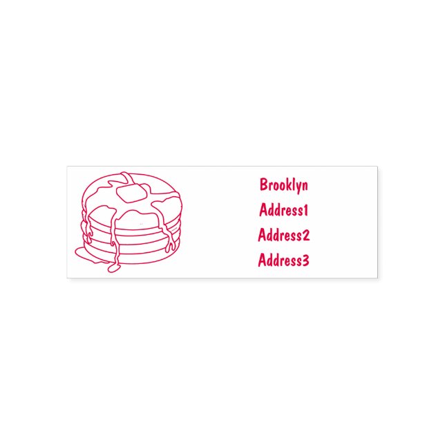 Pancake cartoon illustration self-inking stamp (Design)