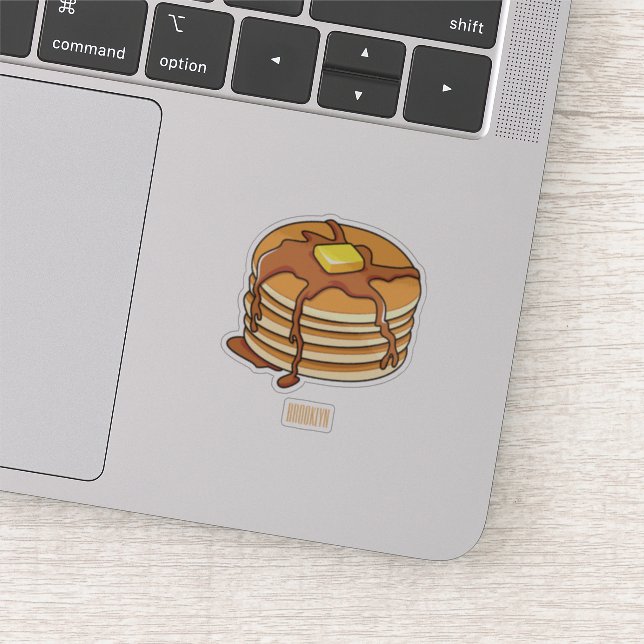 Pancake cartoon illustration sticker (Detail)