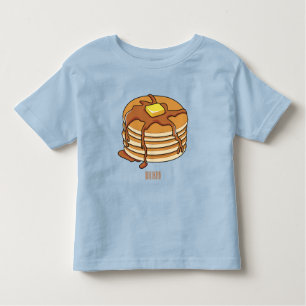 Pancake cartoon illustration toddler t-shirt