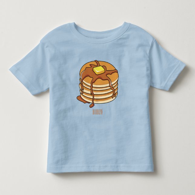 Pancake cartoon illustration  toddler t-shirt (Front)