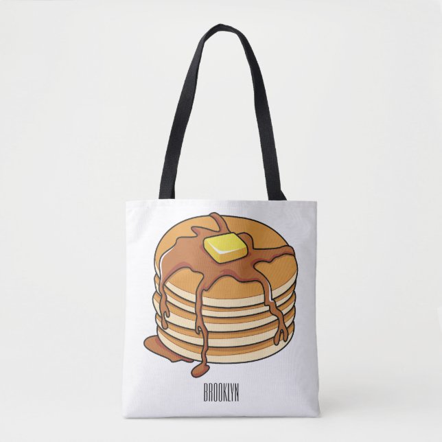 Pancake cartoon illustration  tote bag (Front)