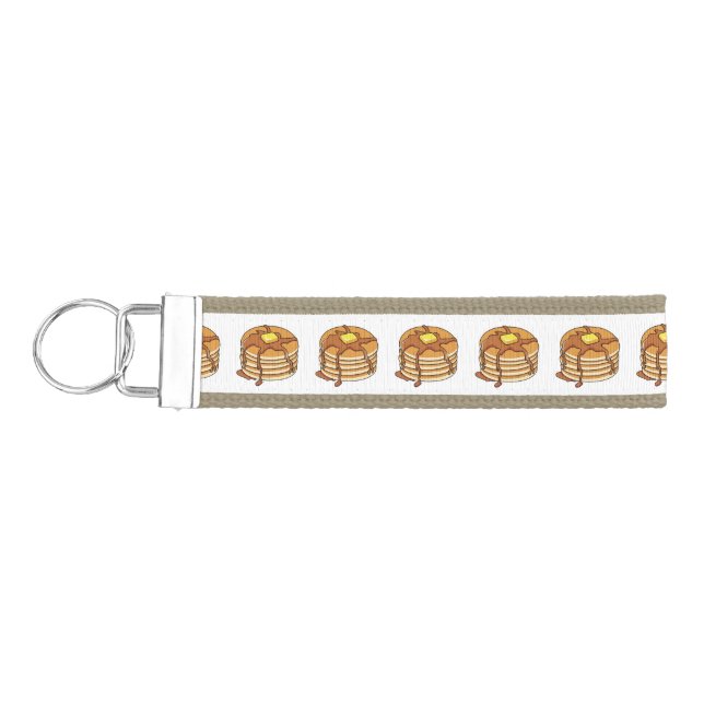 Pancake cartoon illustration  wrist keychain (Keys on Left)